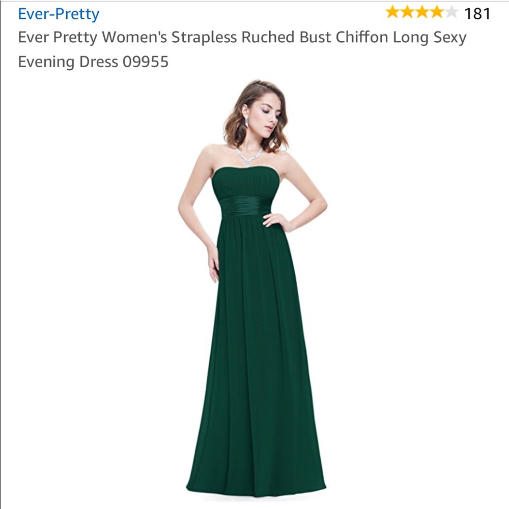 Dark green gown